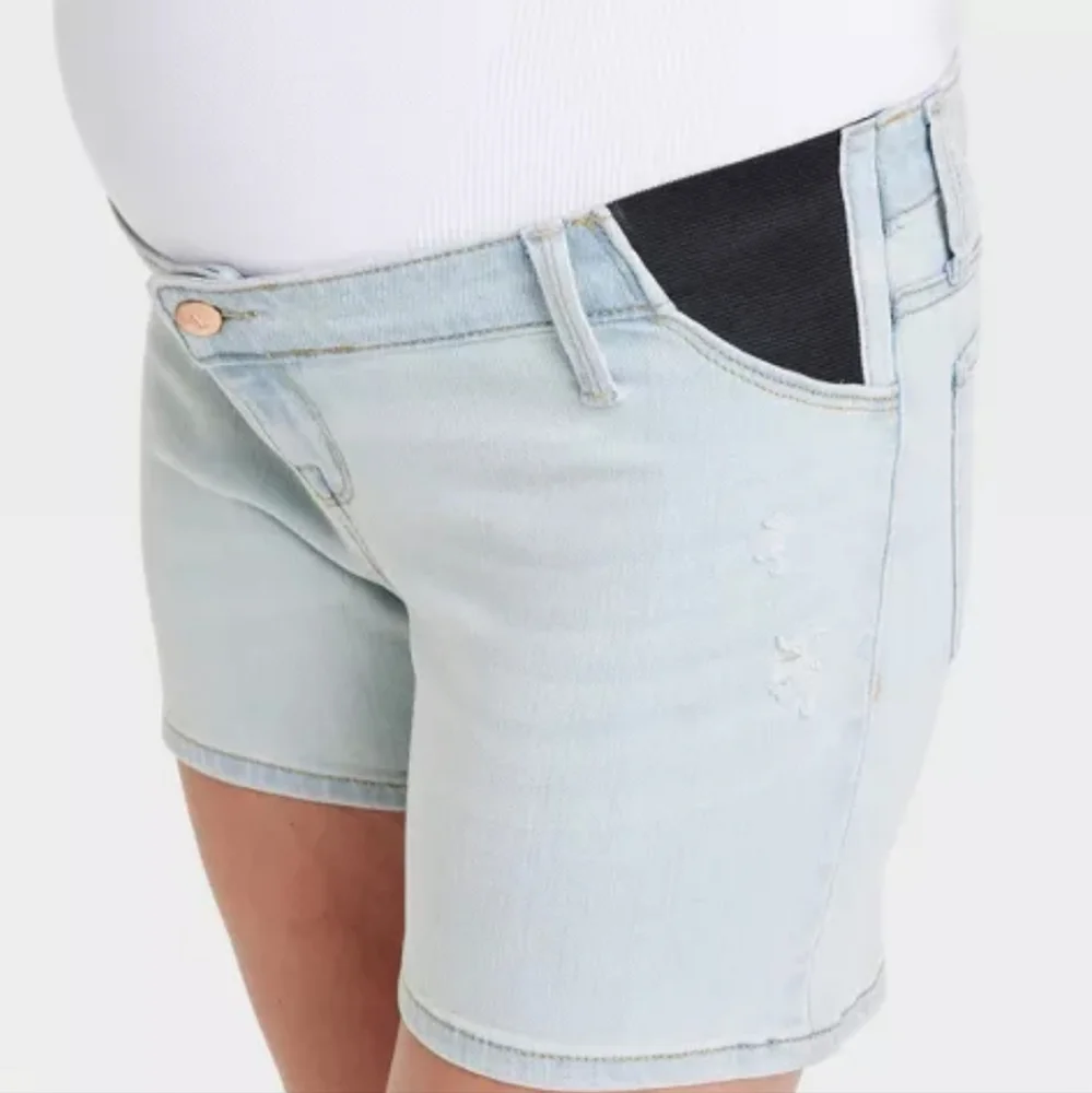 Under Belly Maternity Jean Shorts Isabel Maternity by Igrid & Isabel Side Panels